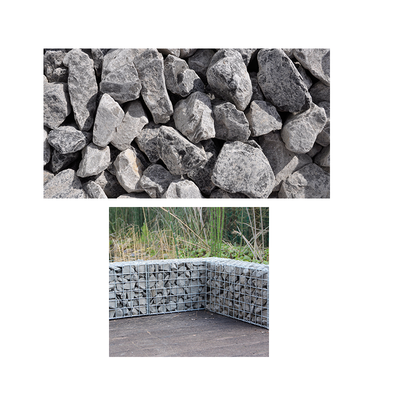Mini bag de pierre pour gabion Piëmonte gris-bleu 5 - 9 cm 0,11 m³ GIARDINO