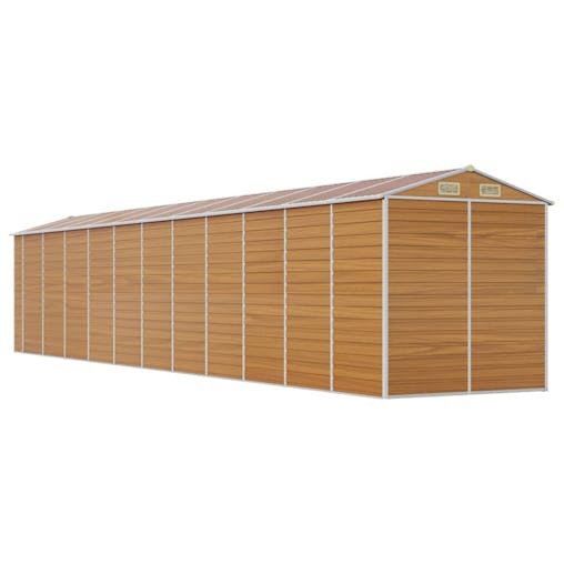 NNEVL Garden Shed Light Brown 191x980x198 cm Galvanised Steel
