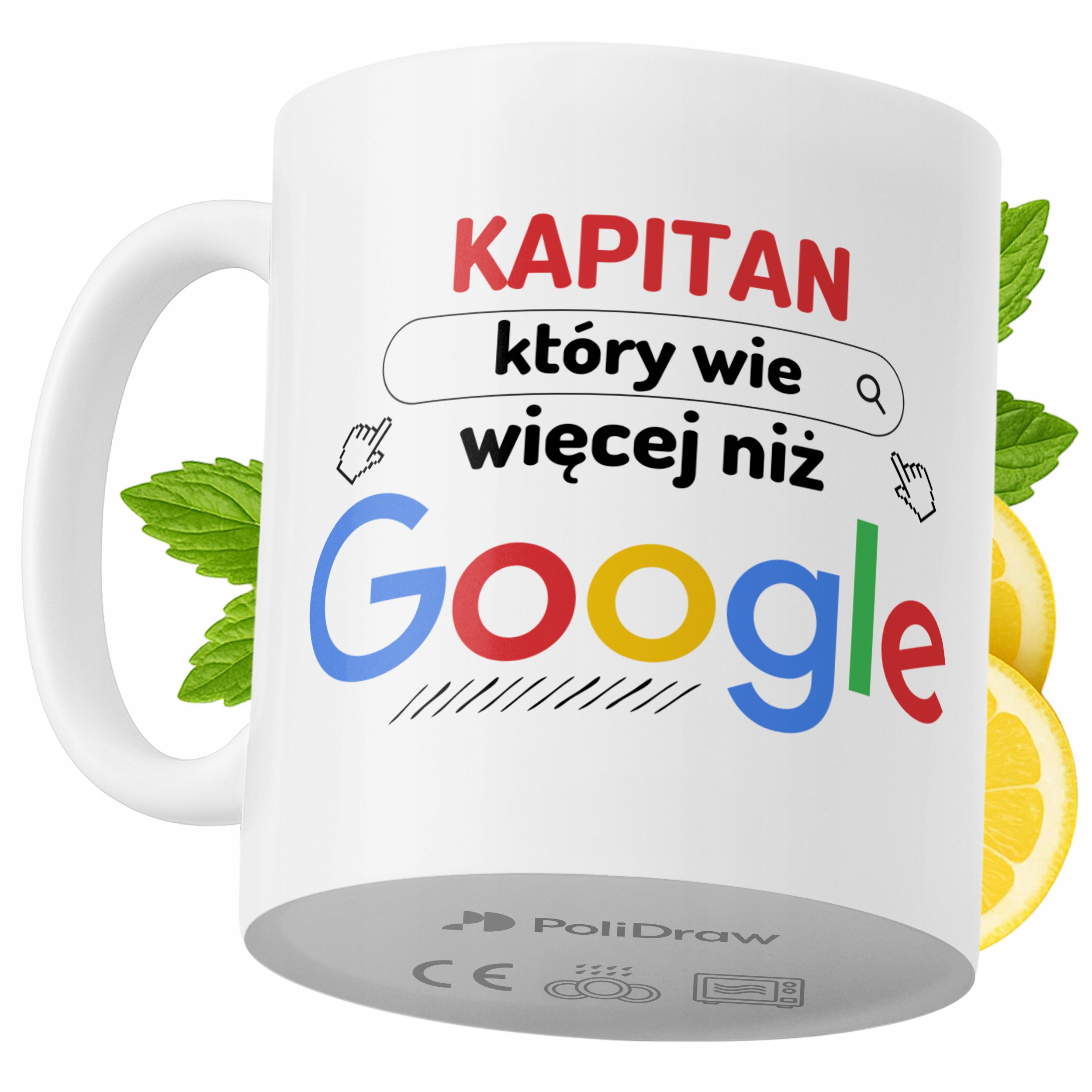 Kubek Dla Kapitana na Prezent z Nadrukiem ze Zdjęciem 330 ml PoliDraw