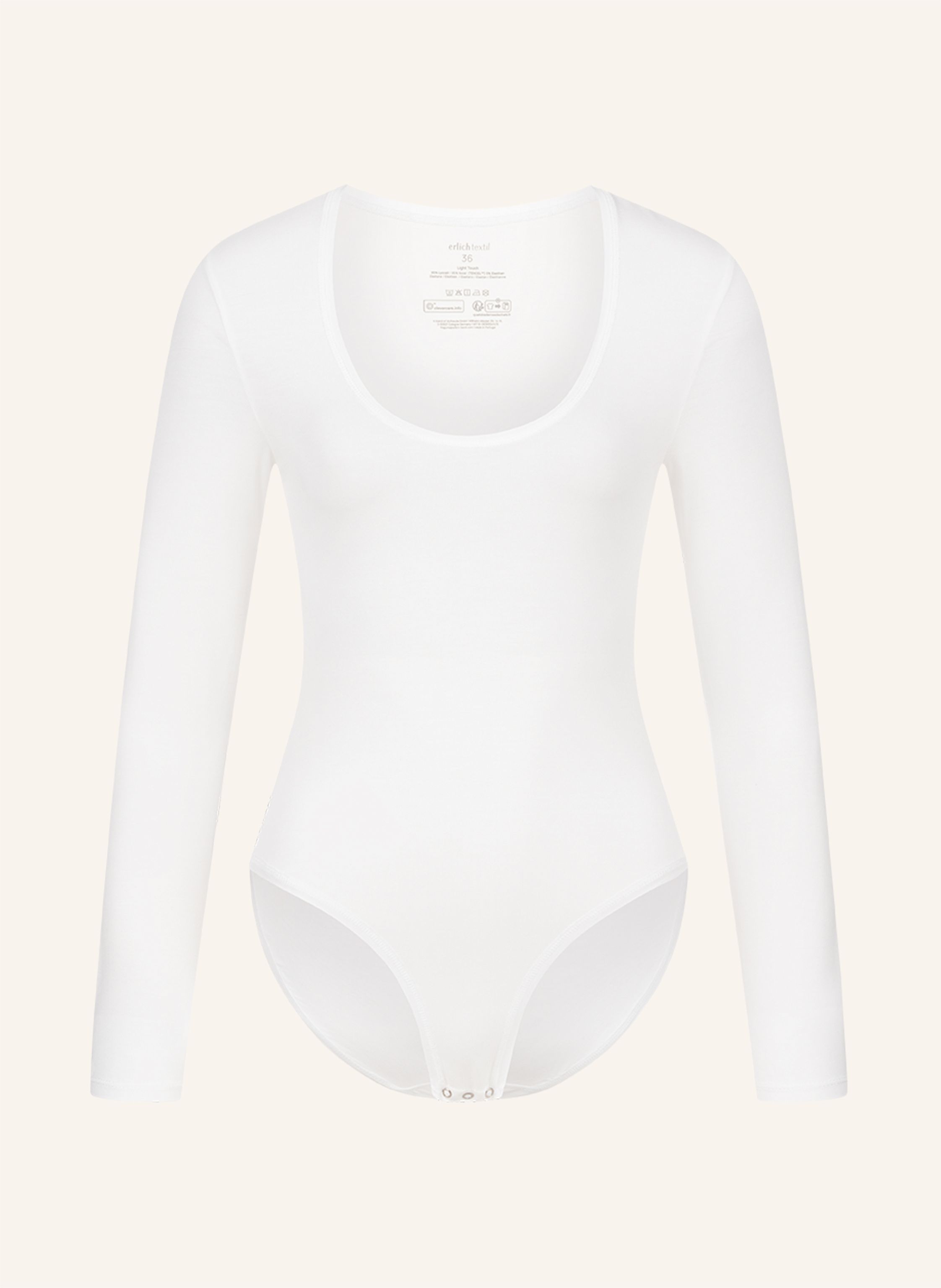 erlich textil Light Touch Langarm Body mit weichem Lyocell