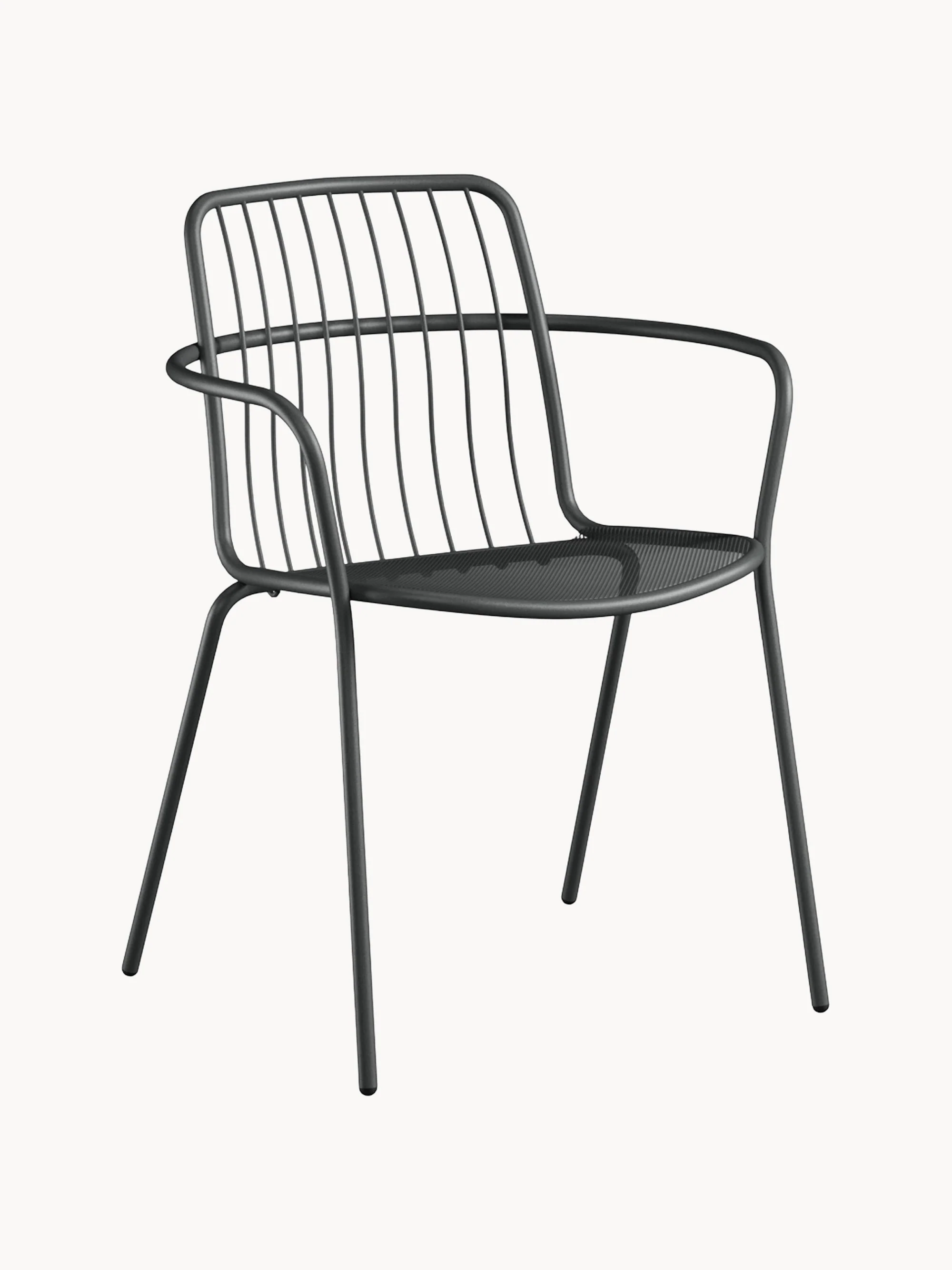 Stapelbare Gartenstühle Alisea mit Armlehnen, 2er-Set