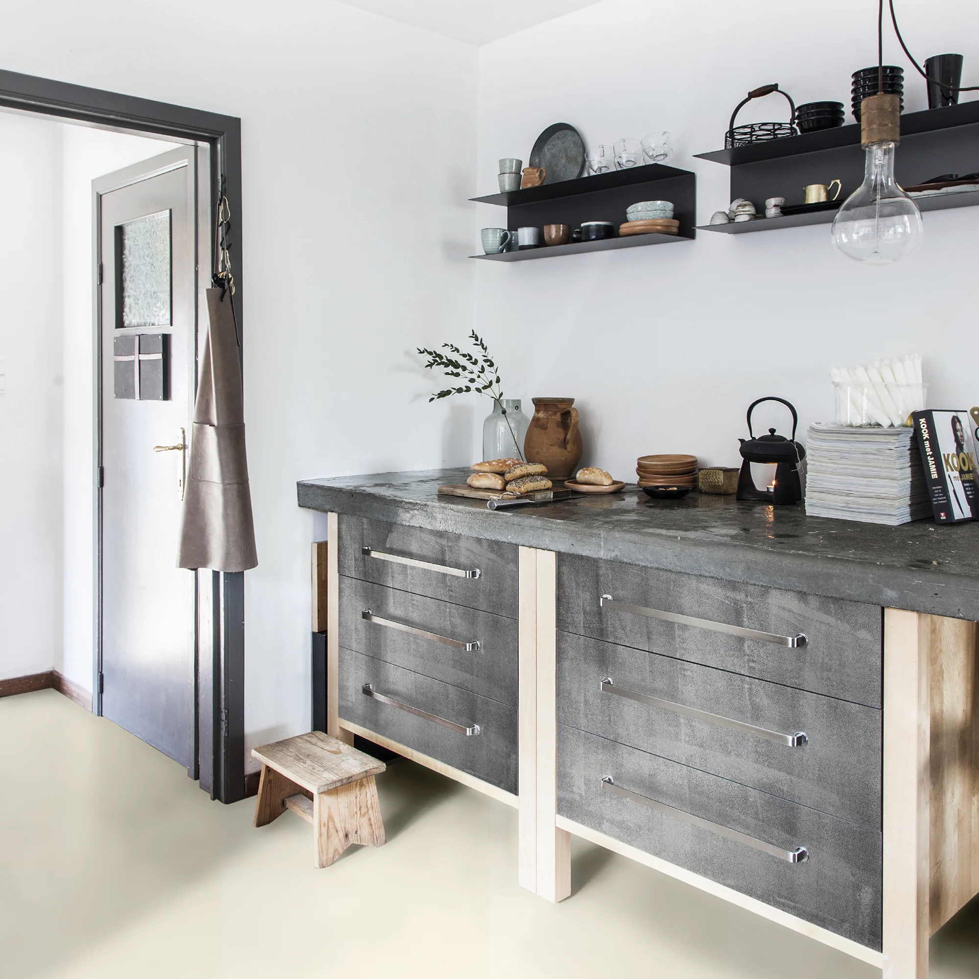 Relook meubles effet bois Peinture Peinture effet béton Satiné 0,38 L