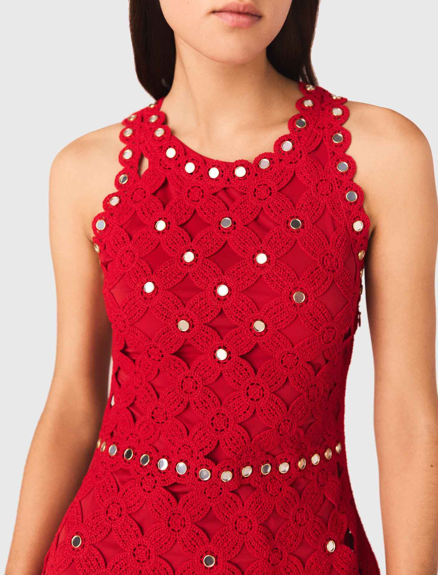 Robe en crochet avec miroirs