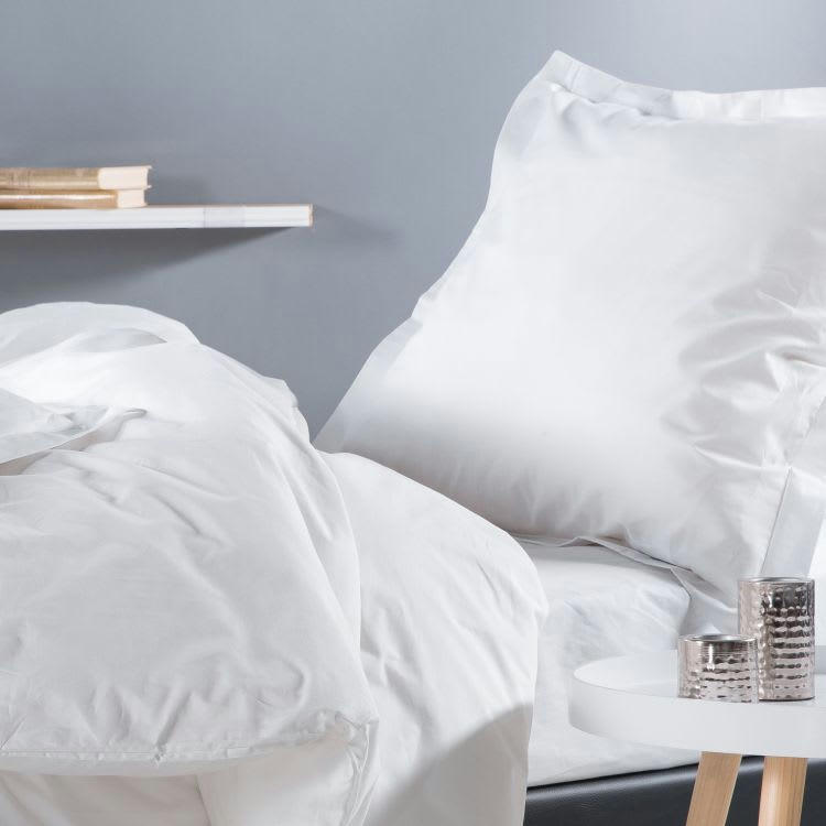 PERCALE MONTELEONE - Taie D'oreiller en Coton Blanc 50x70 cm