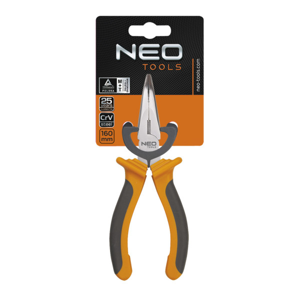 Szczypce wydłużone wygięte 160 mm NEO 01-015