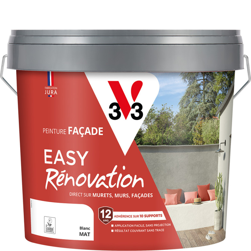 Peinture pour façade Easy Rénovation blanc mat 10 L V33