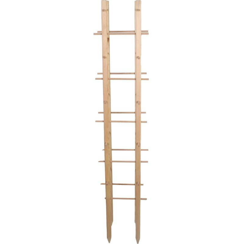 - Support en bois de pin pour plantes 4 piquets tour