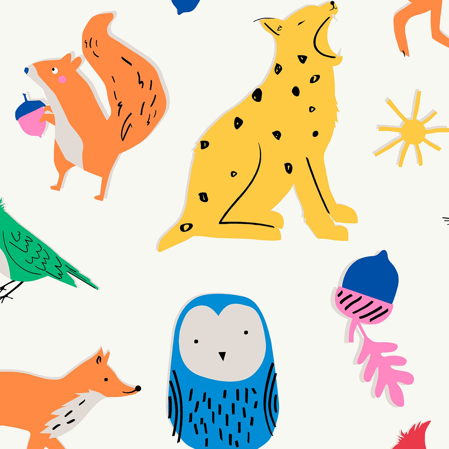 Joules Vliesbehang - Country Critters Heroes Rainbow - 10mx52cm