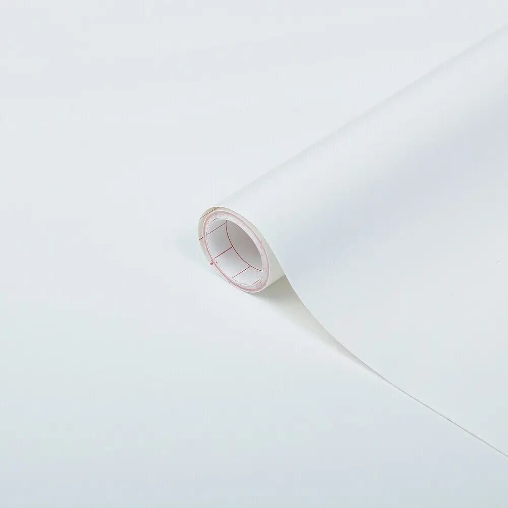 DEKORFOLIE D-C-FIX SILKEMATT HVIT SELVKLEBENDE 90X210CM