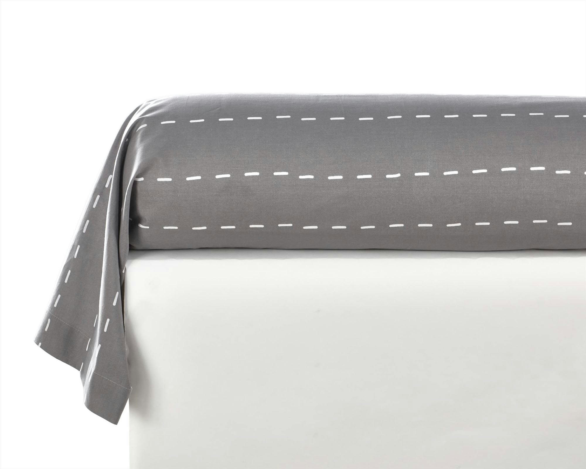 ROUTE - Housse de couette 140x200 gris en coton