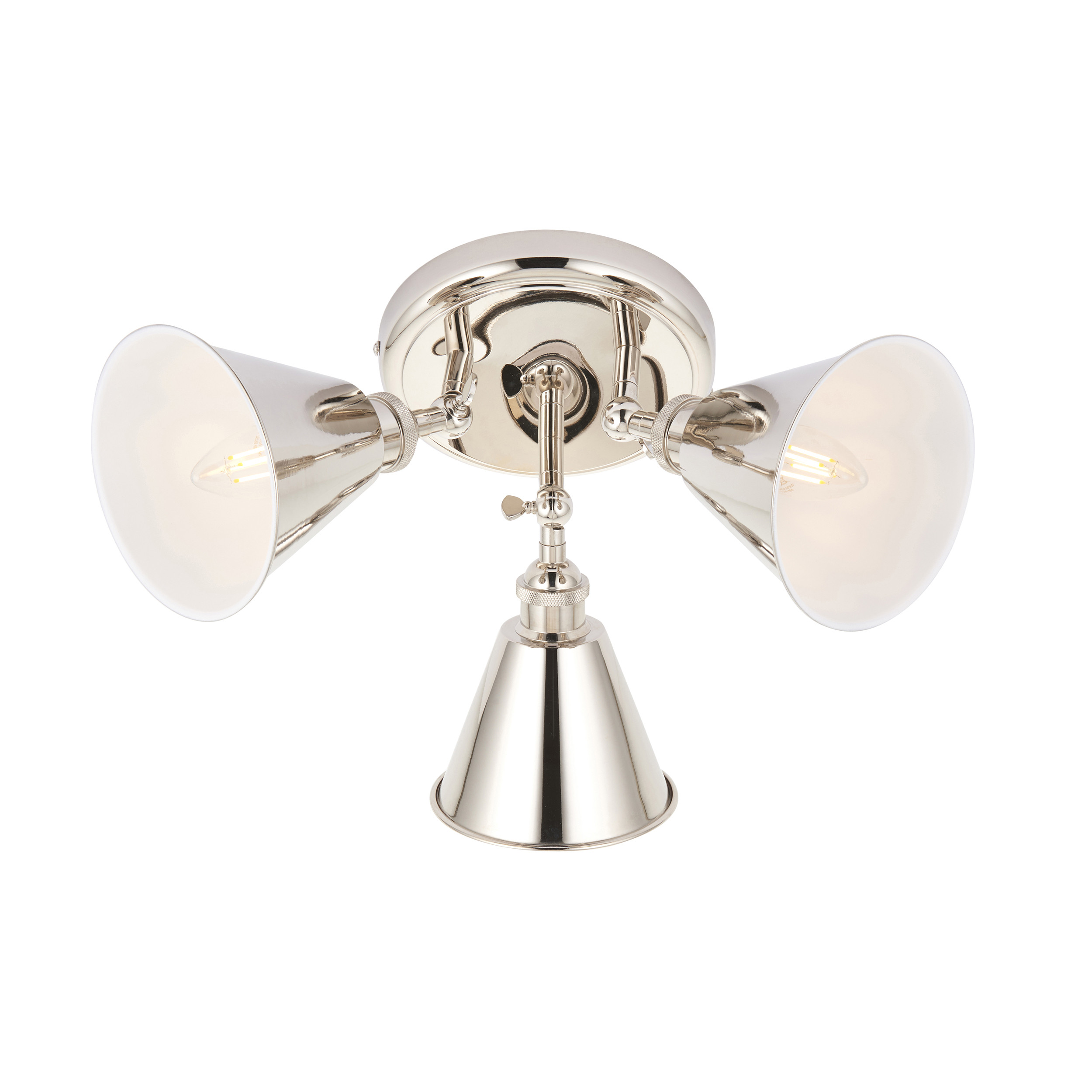 Lampa sufitowa HAL niklowa 3xE14x15W wym:15,5x47x47cm IP20 Endon