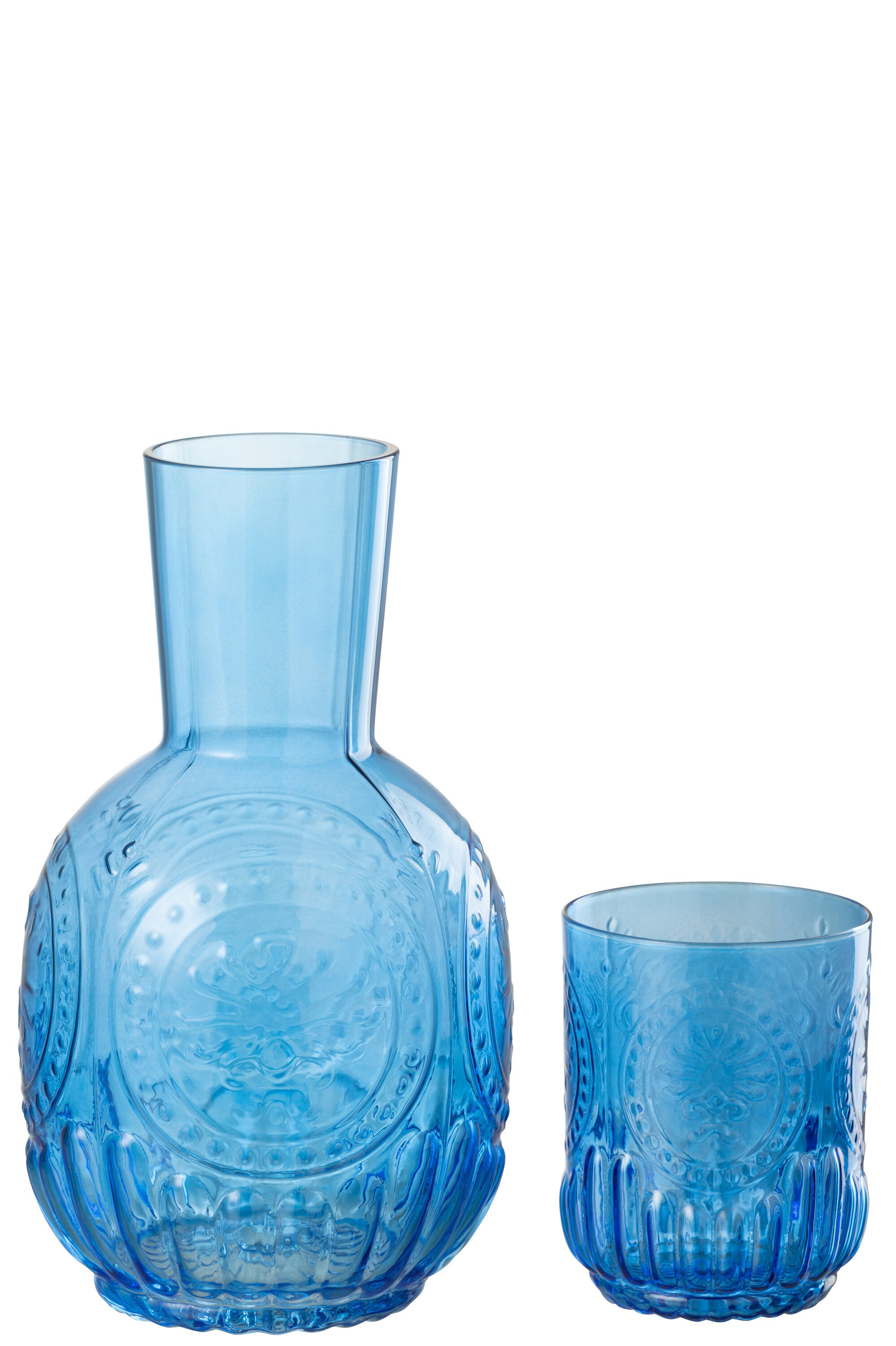 J-Line karaf - glas Maya - glas - blauw