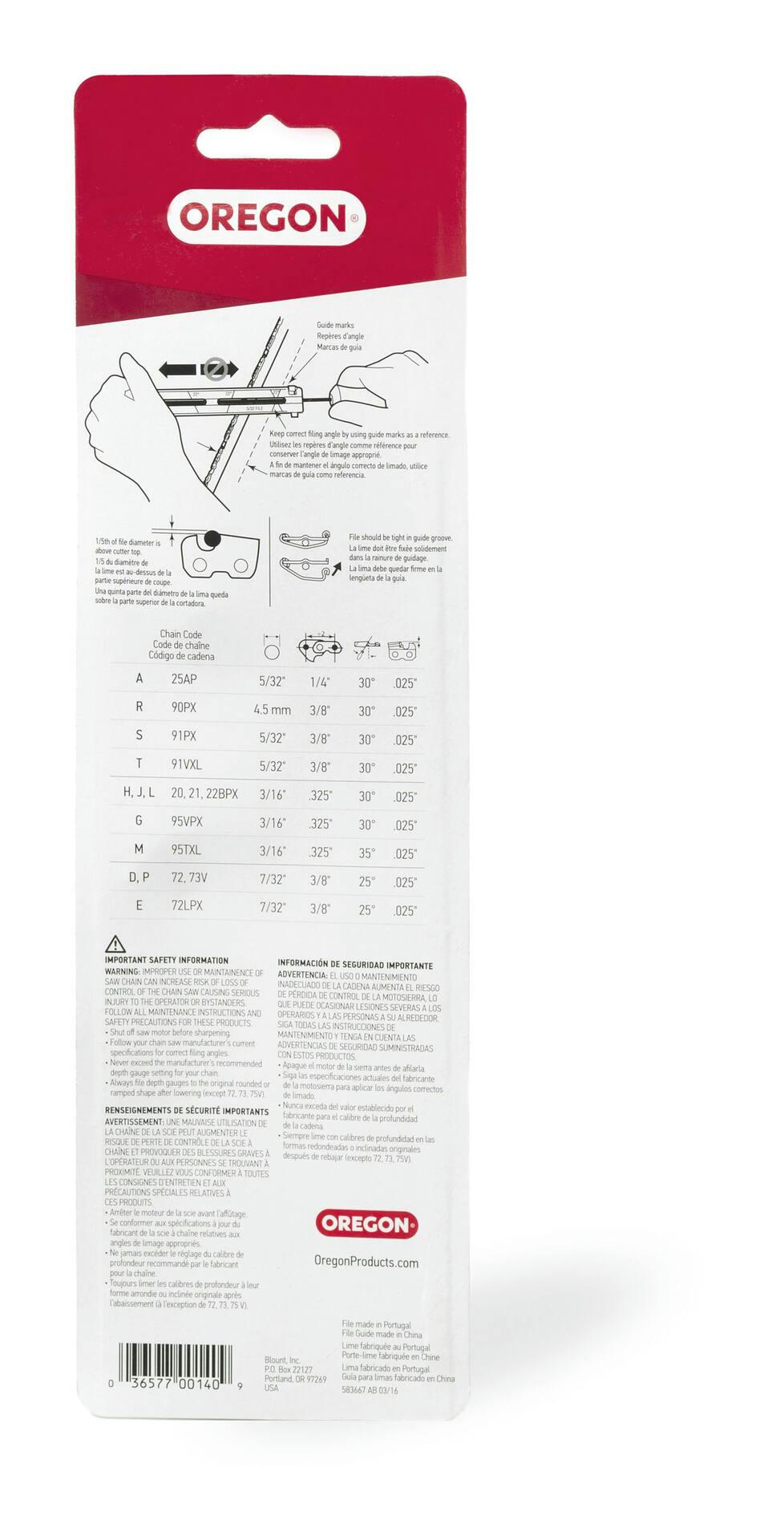 Oregon 25892 Chainsaw File Guide with File, 7/32-in