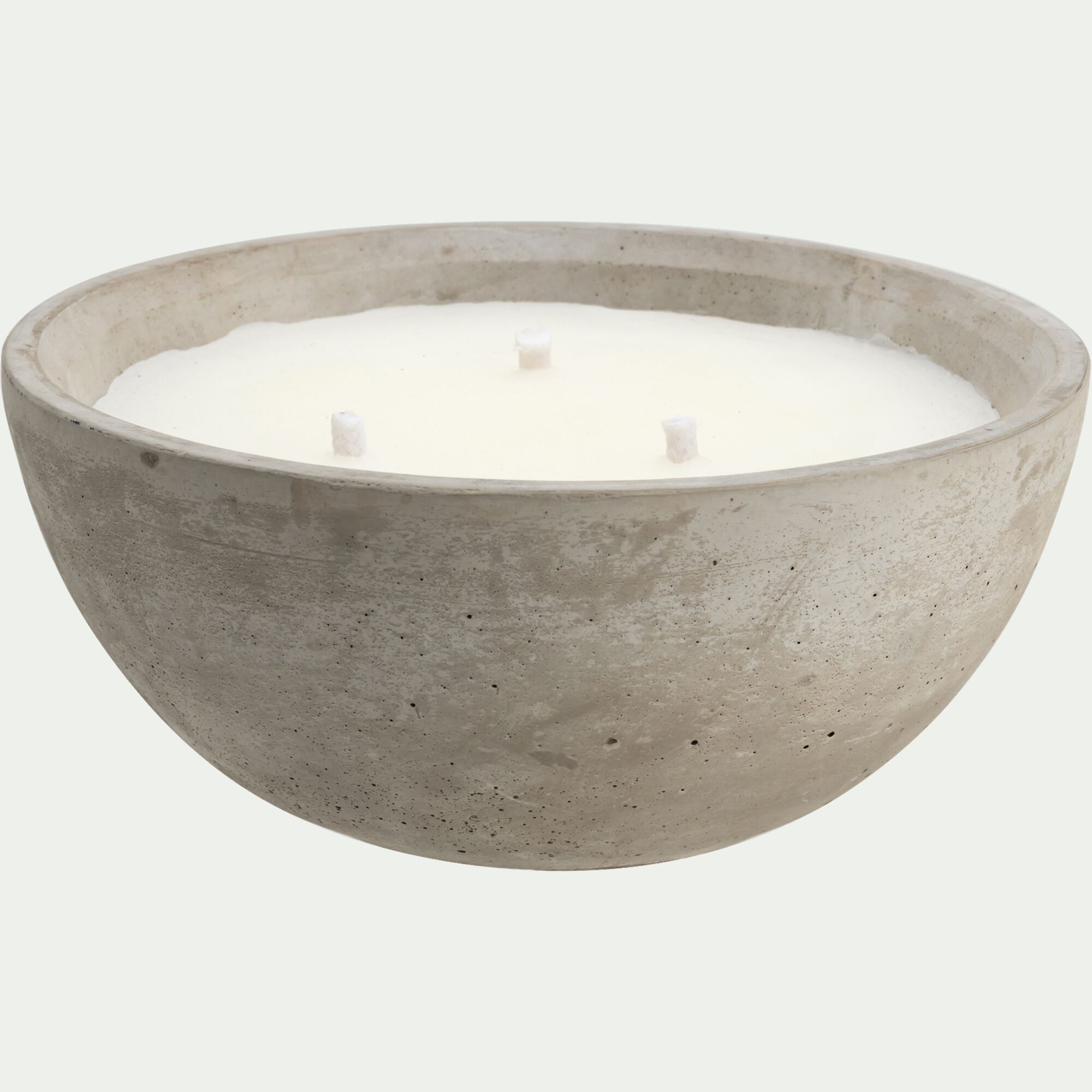 ISAE - Bougie d'extérieur ronde en ciment D27cm - gris