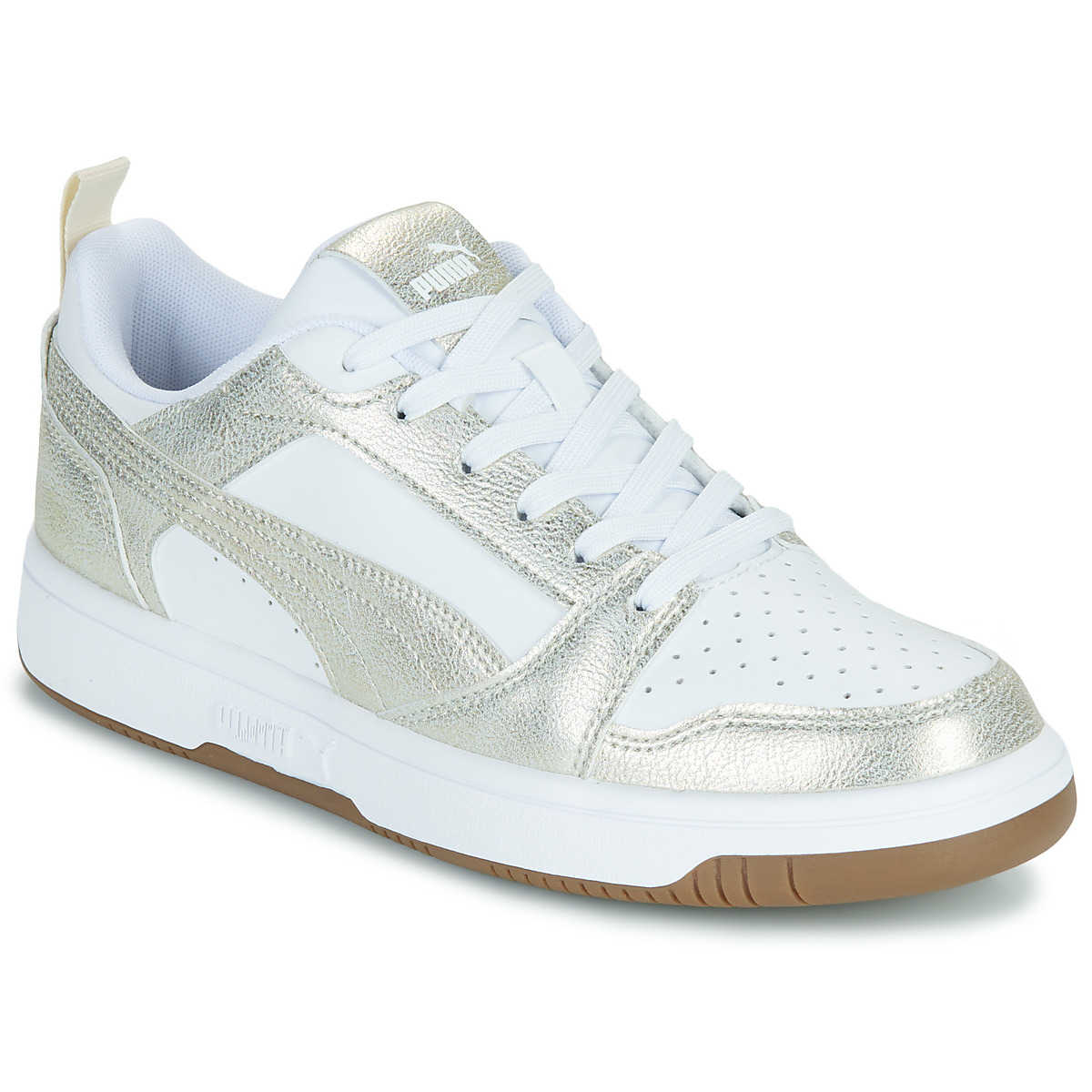 Puma - Rebound v6 Low Metallic Whisper - White / Gold