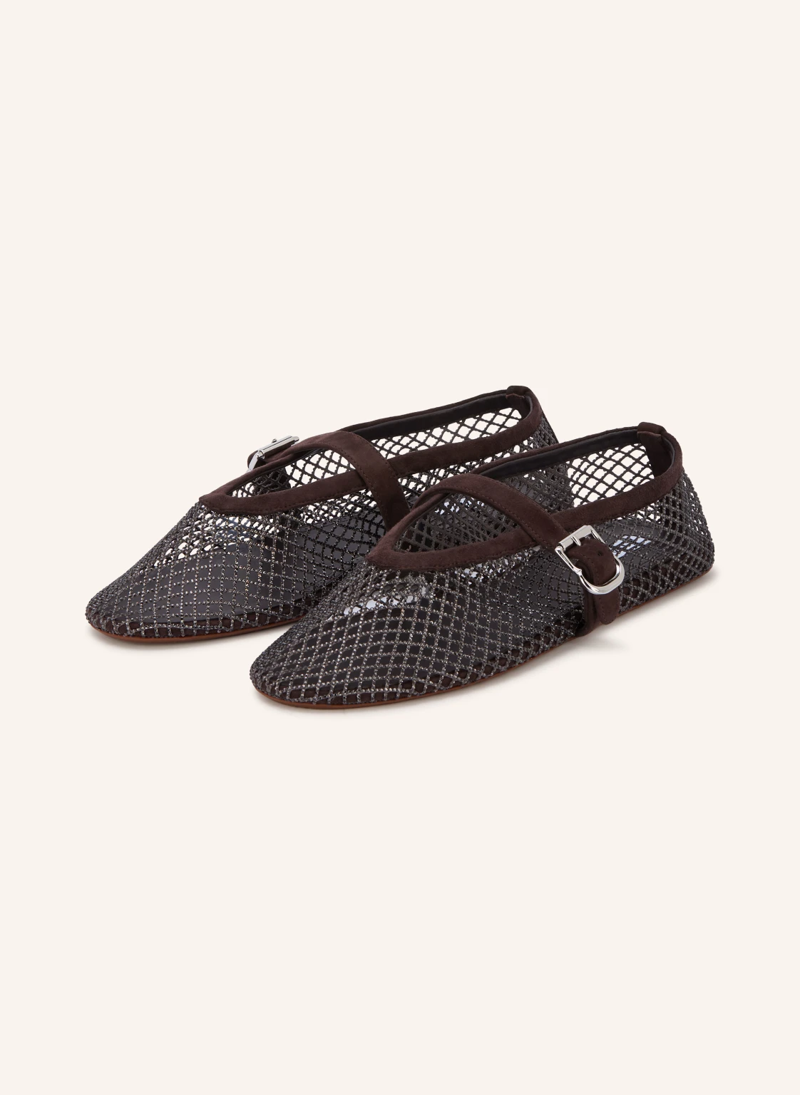 ALAÏA Mary-Jane-Ballerinas mit Schmucksteinen