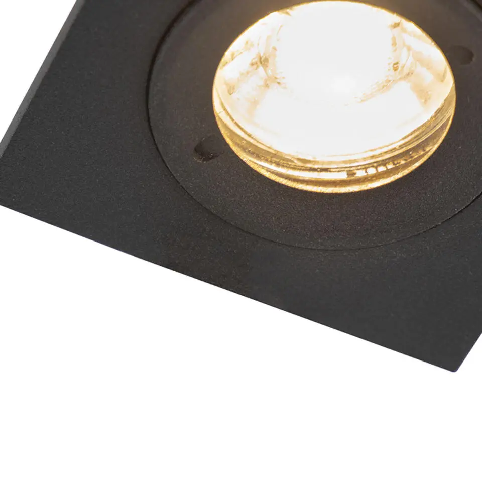 Qazqa inbouwspot xena zwart gu10