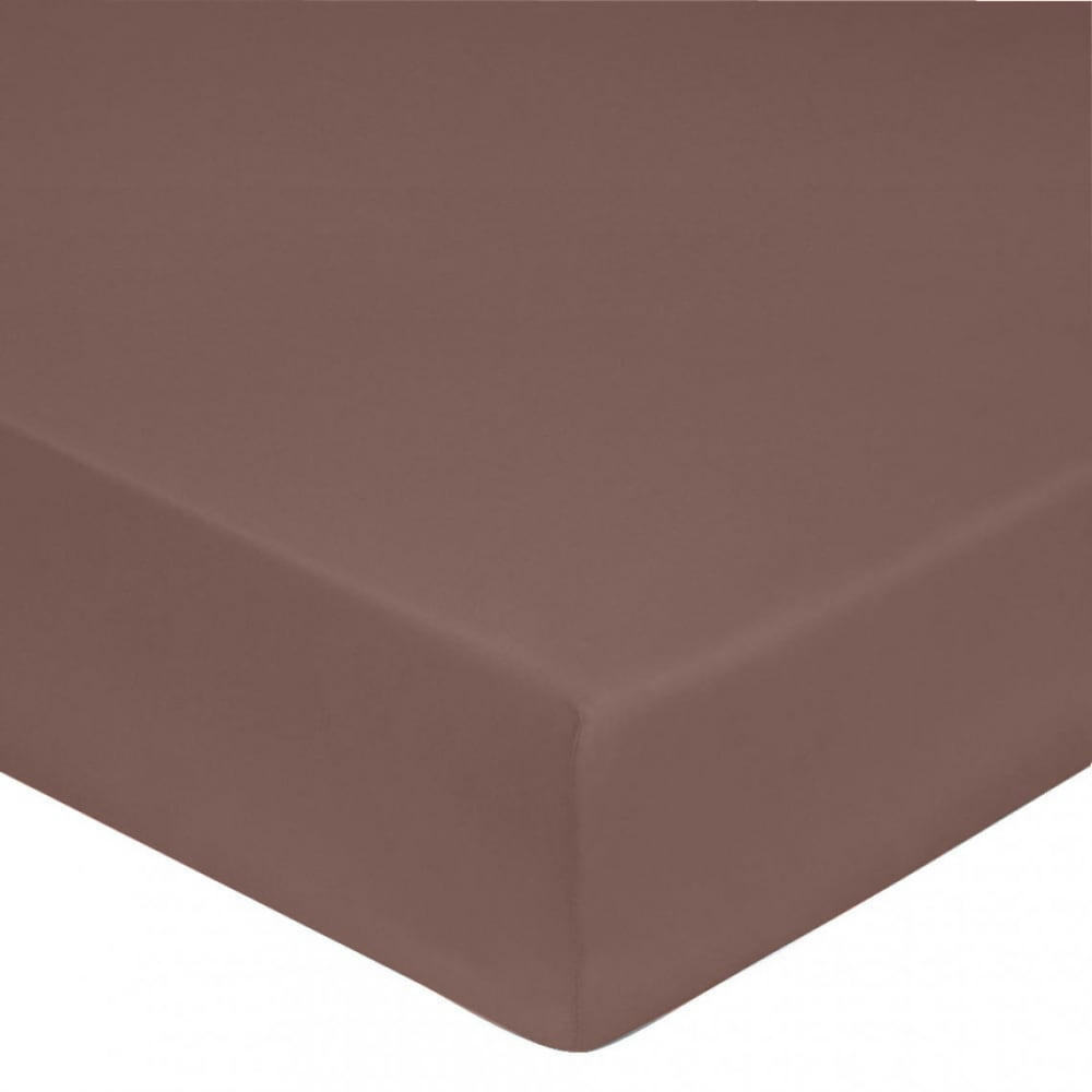 GAMME UNIS SATIN - Drap housse satin de coton 180x200 cm rose
