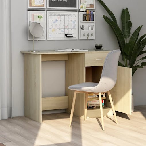 NNEVL Desk Sonoma Oak 100x50x76 cm Chipboard