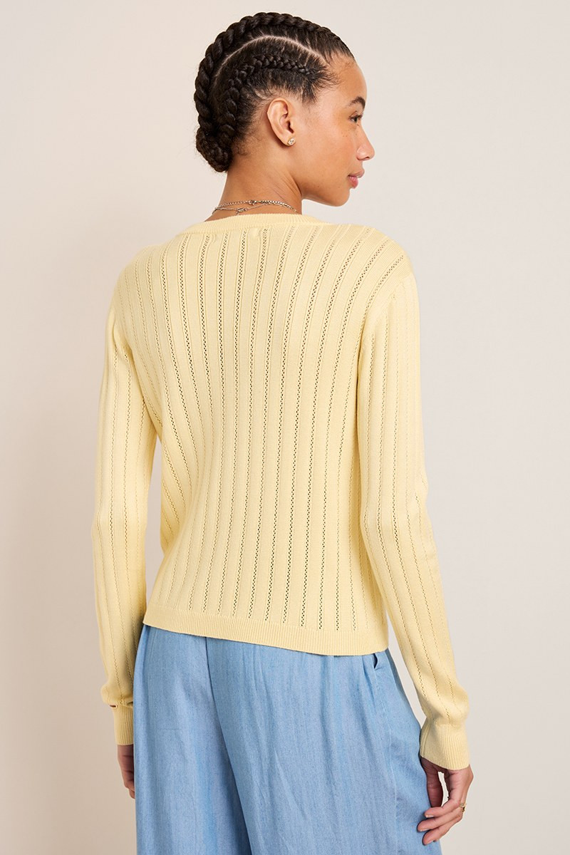Clara Pointelle Pullover Sweater