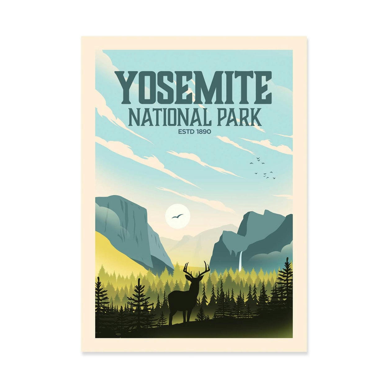 STUDIO INCEPTION - YOSEMITE NATIONAL PARK - STUDIO INCEPTION - Affiche d'art 30 x 40 cm