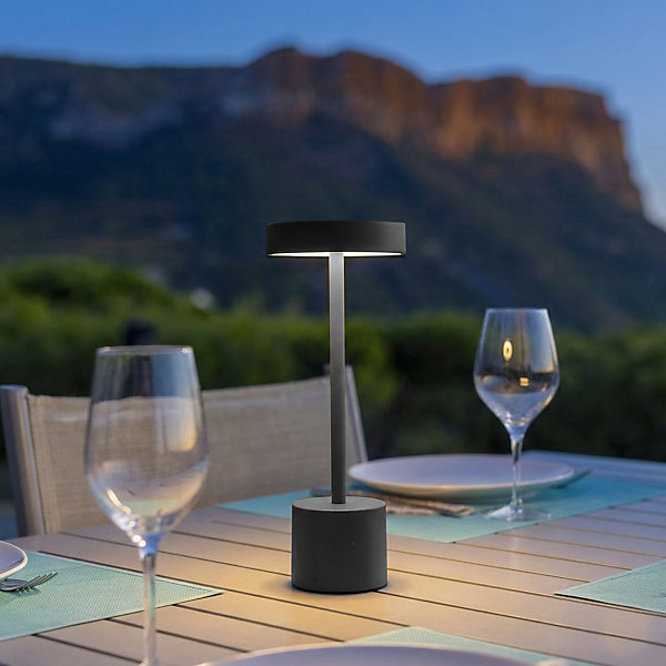 Lampe de table sans fil ROBY Gris H30cm