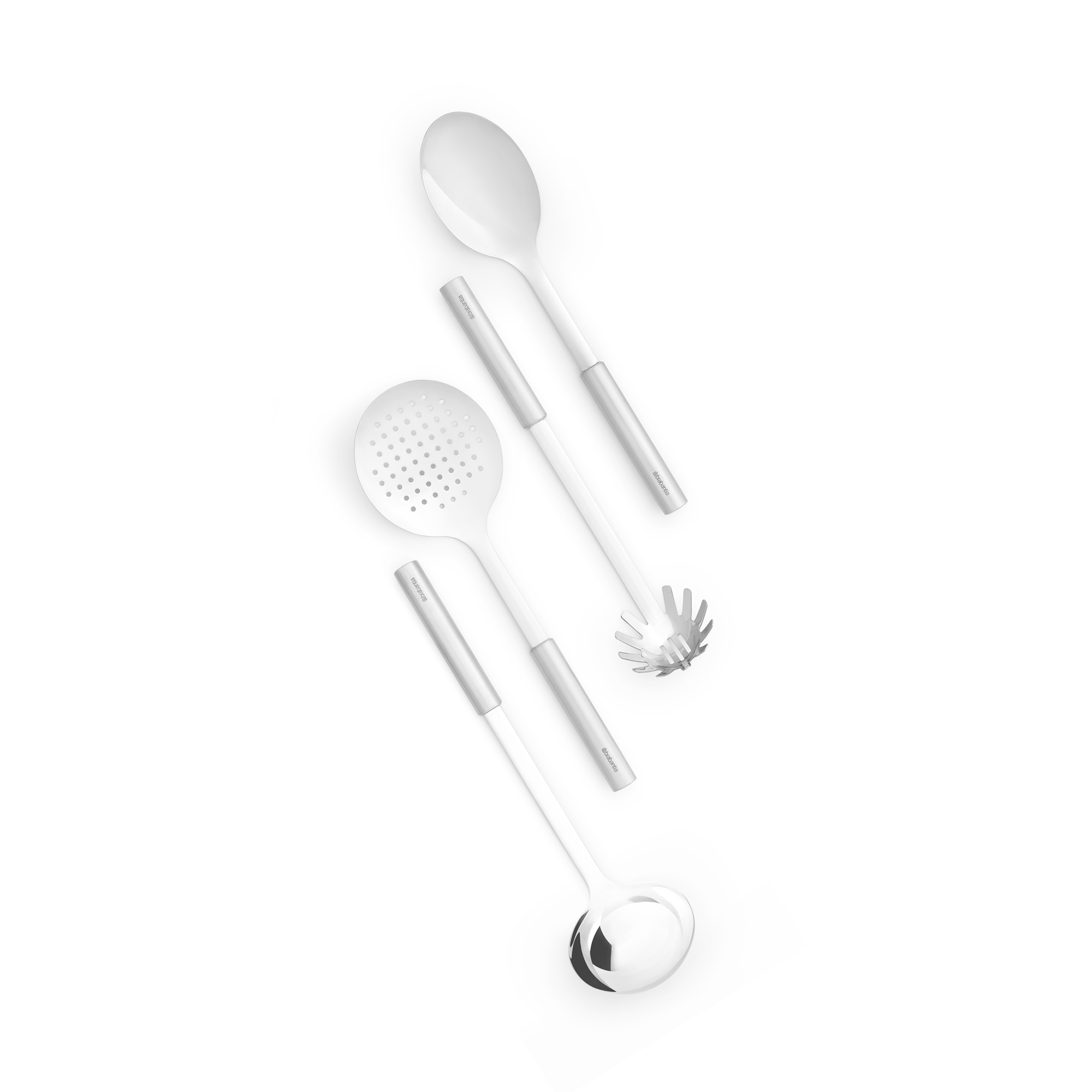 Brabantia Profile Kookgerei set, 4-delig, Soeplepel, Opscheplepel, Spaghettilepel, Schuimspaan - Matt Steel