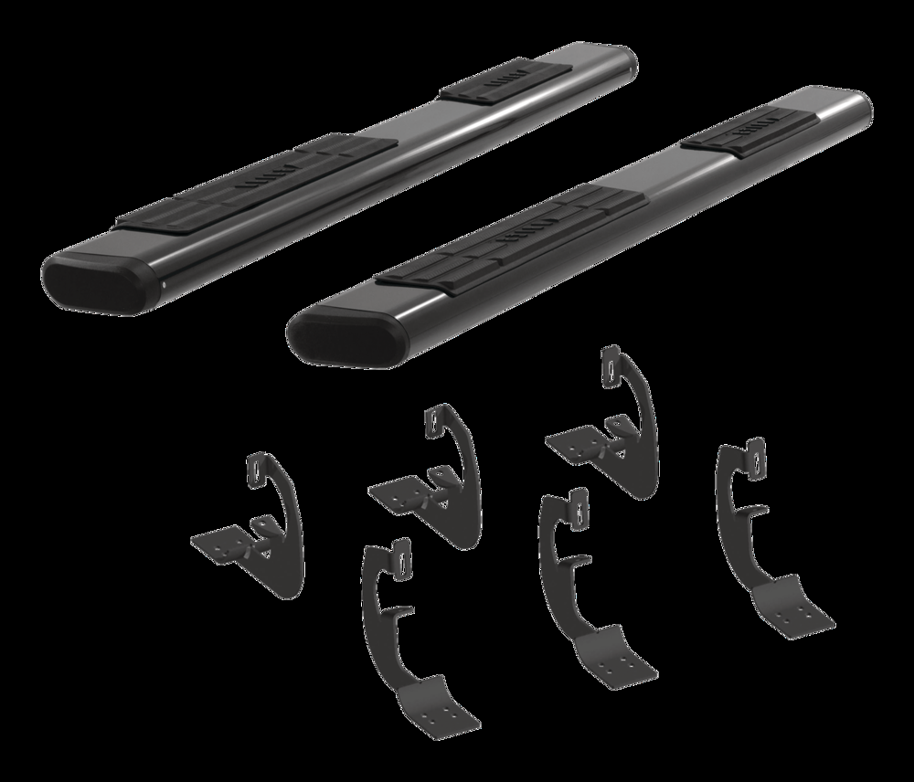Aries Oval Side Bar Kit, Black, 6-in