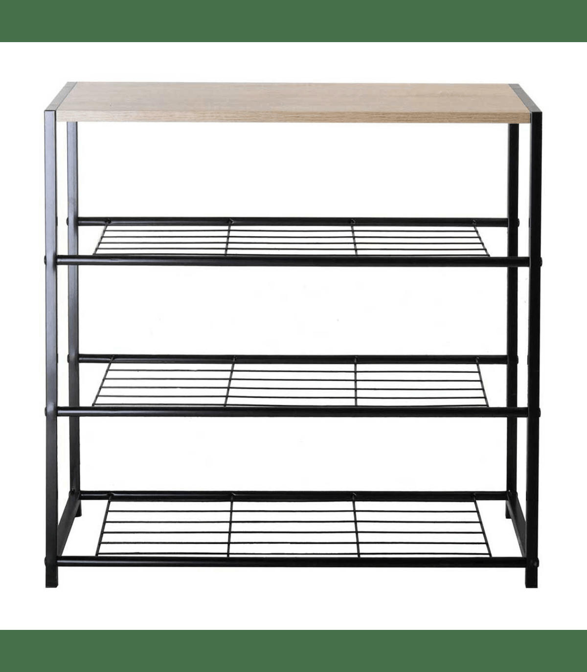 LEXIE - Etagère à chaussures 4 niveaux en acier Lexie - Marron