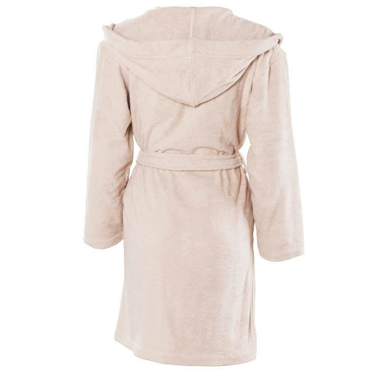 OSMOSE - Peignoir femme à capuche uni coton biologique beige