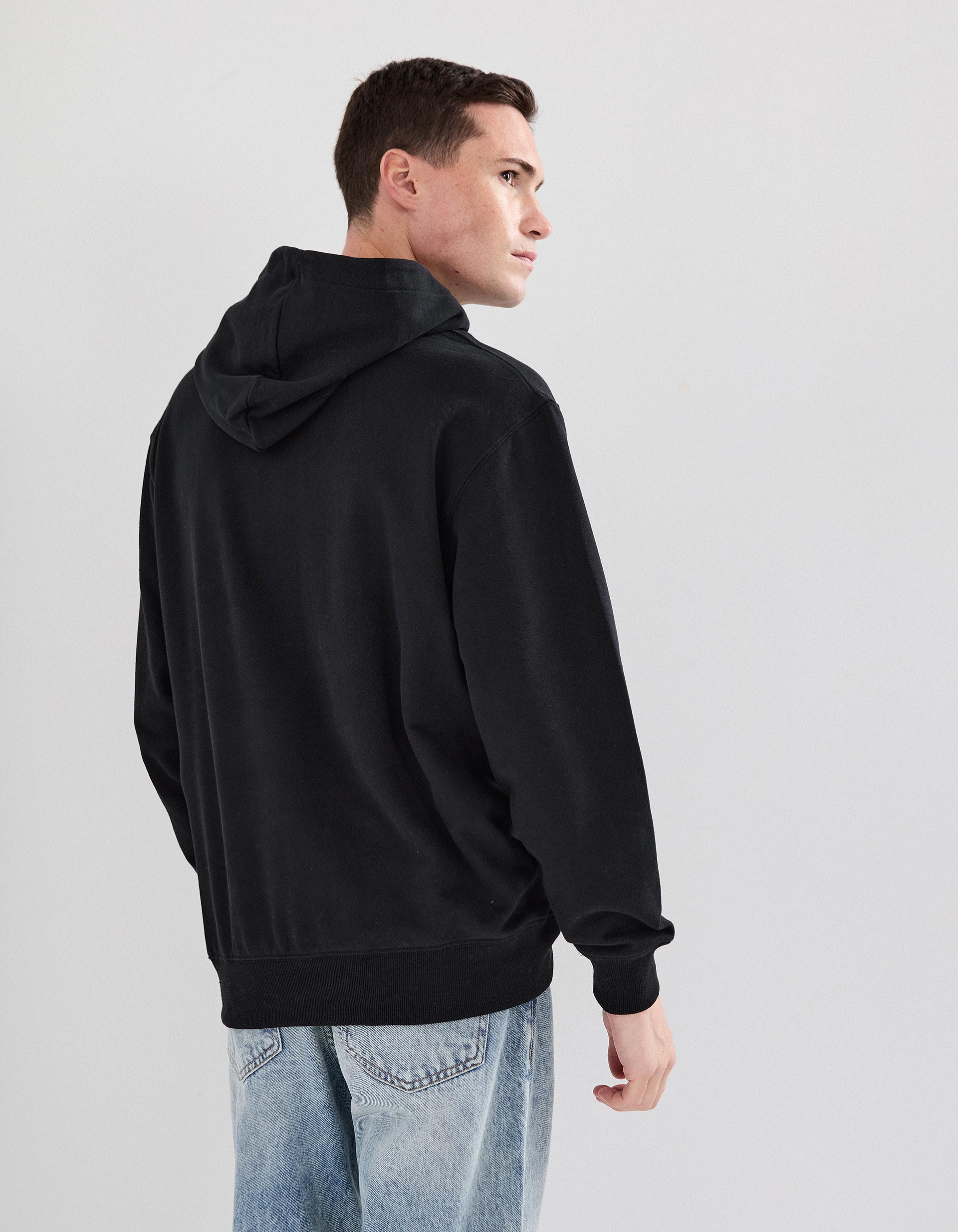 Sweatshirt com Capuz, Homem, Preto