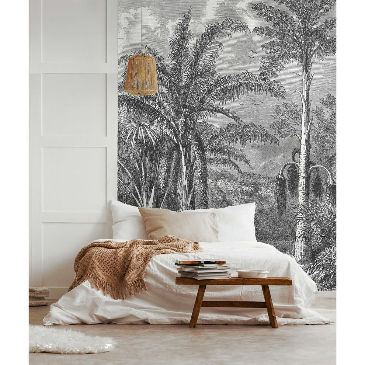 PHOENIX GREY - Papier peint panoramique en papier gris 192x275