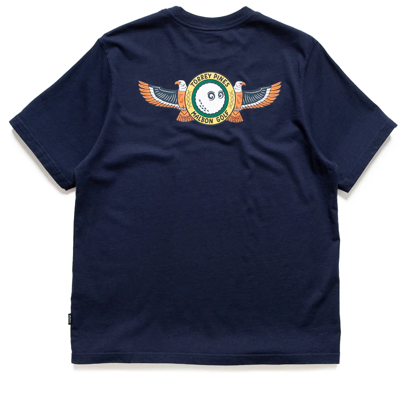Malbon Golf x Torrey Pines Bermuda Eagle Tee - Baritone Blue