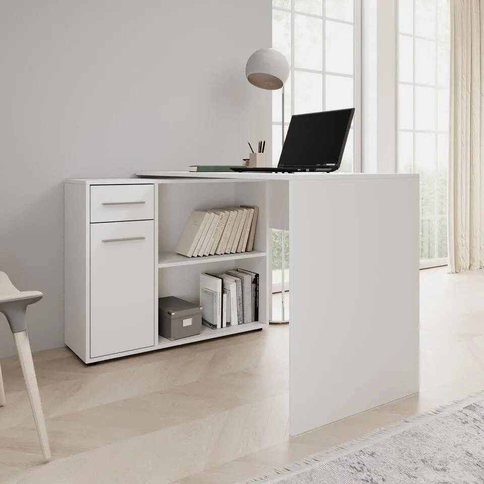 Meubella - Silky - Bureau - Wit - 92x120x75 cm