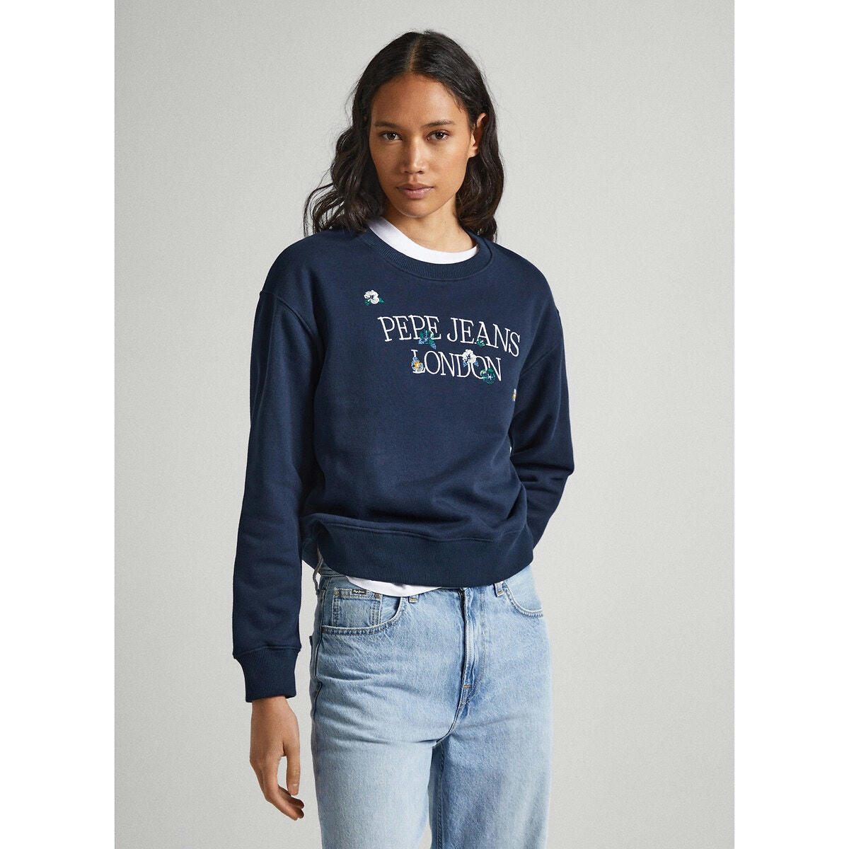 Sweat col rond, logo devant
