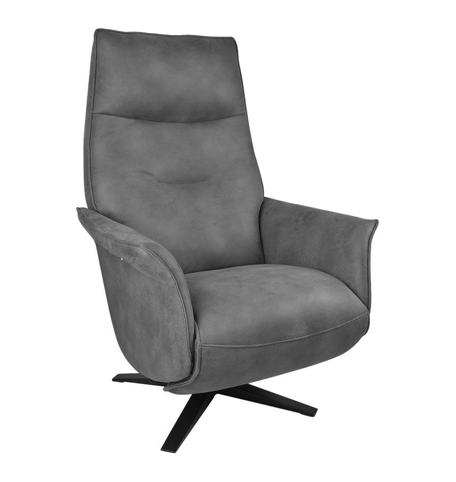 SATURNE - Fauteuil relax pivotant électrique 2 moteurs anthracite