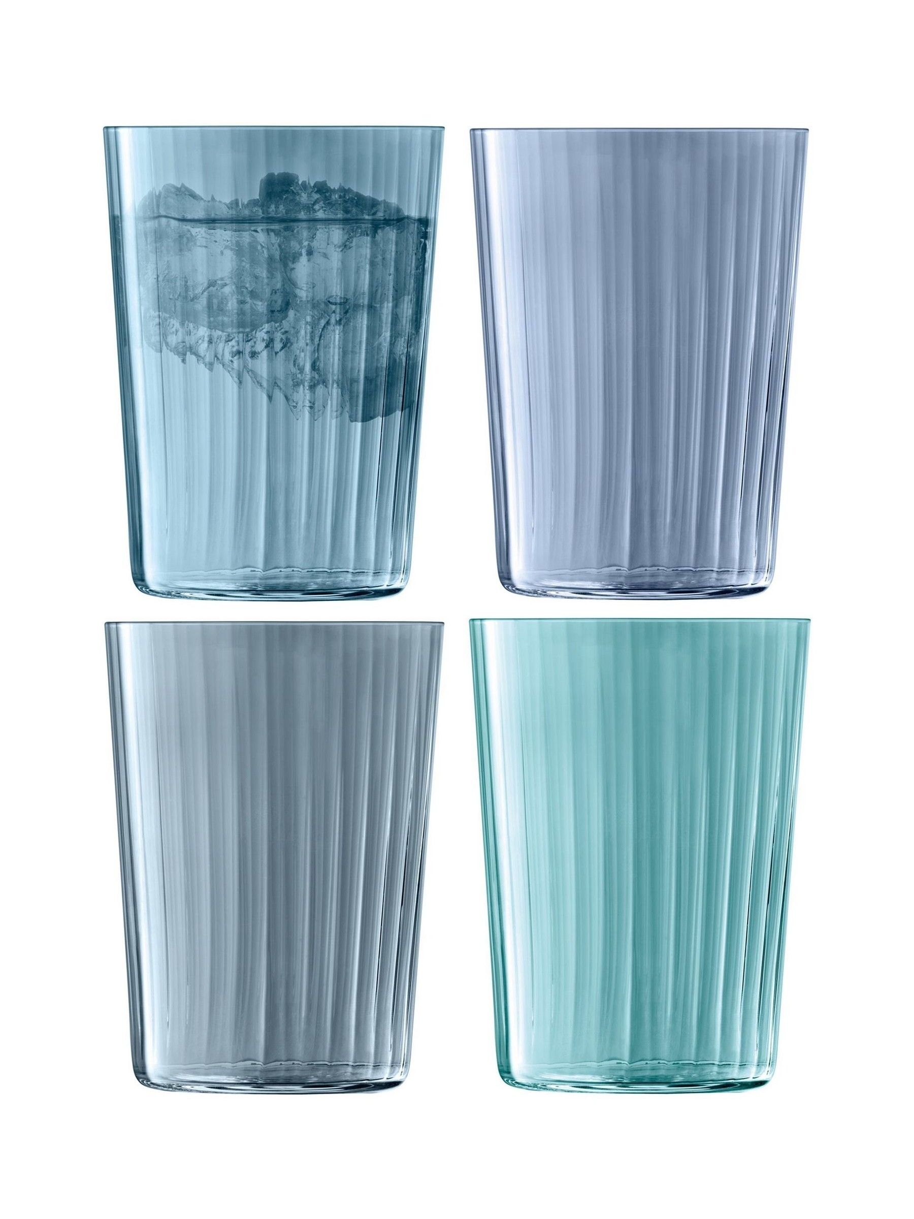 LSA International Set of 4 Sapphire Gems Tumblers 560ml Assorted