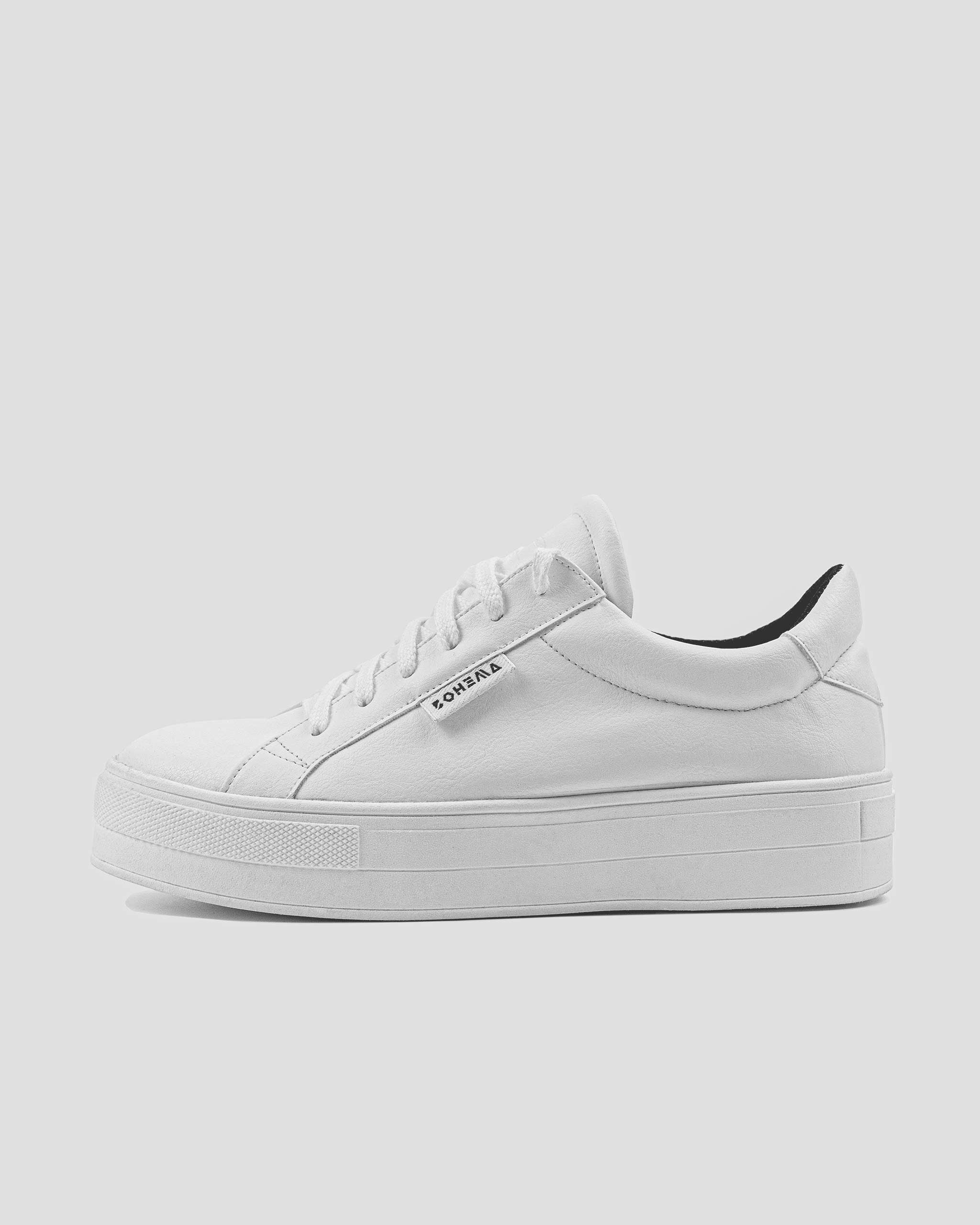 BOHEMA - Sneakers Aware Białe, ze skóry roślinnej, polska rodzinna marka