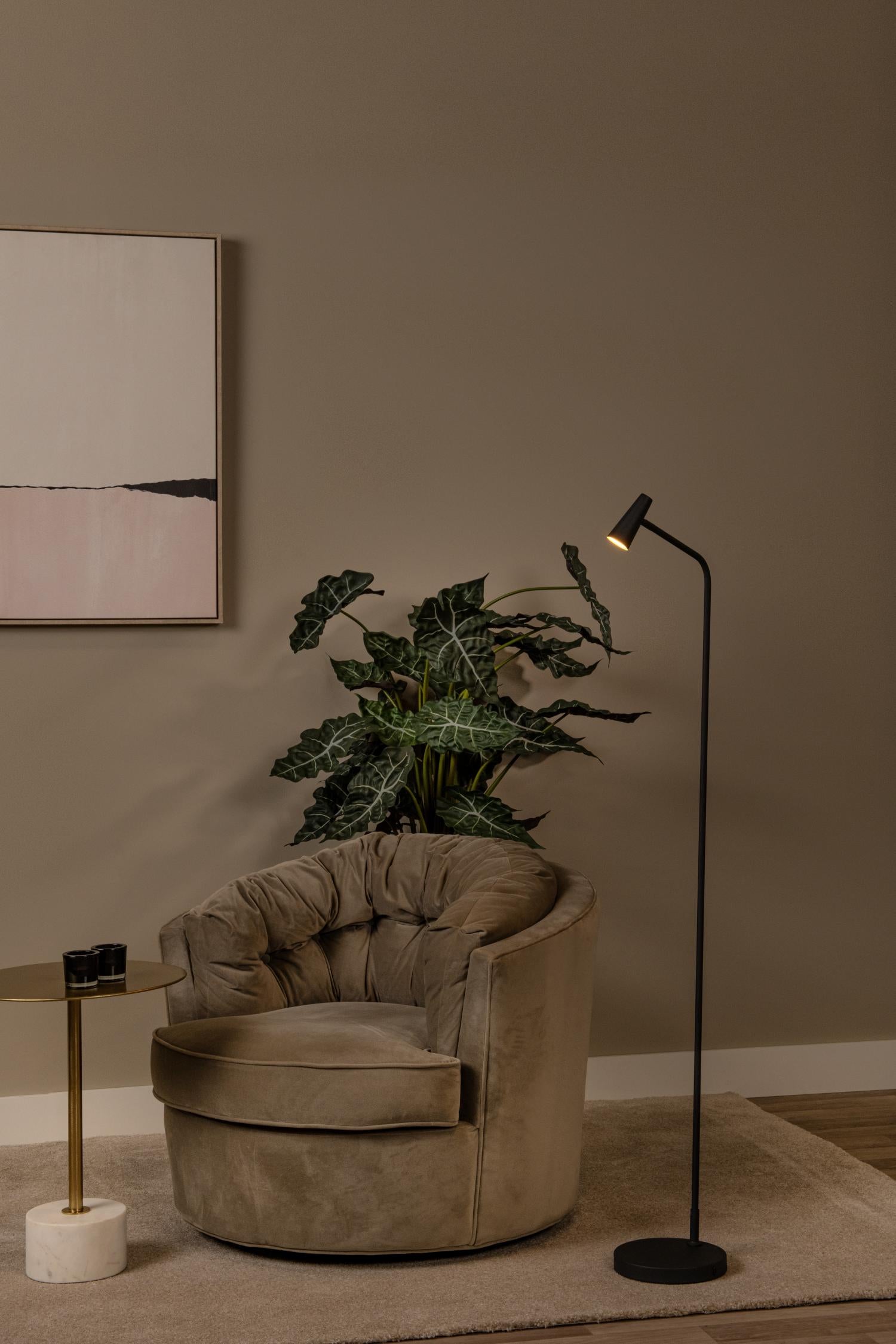 Lucide vloerlamp STIRLING - Geïntegreerde LED - Zwart
