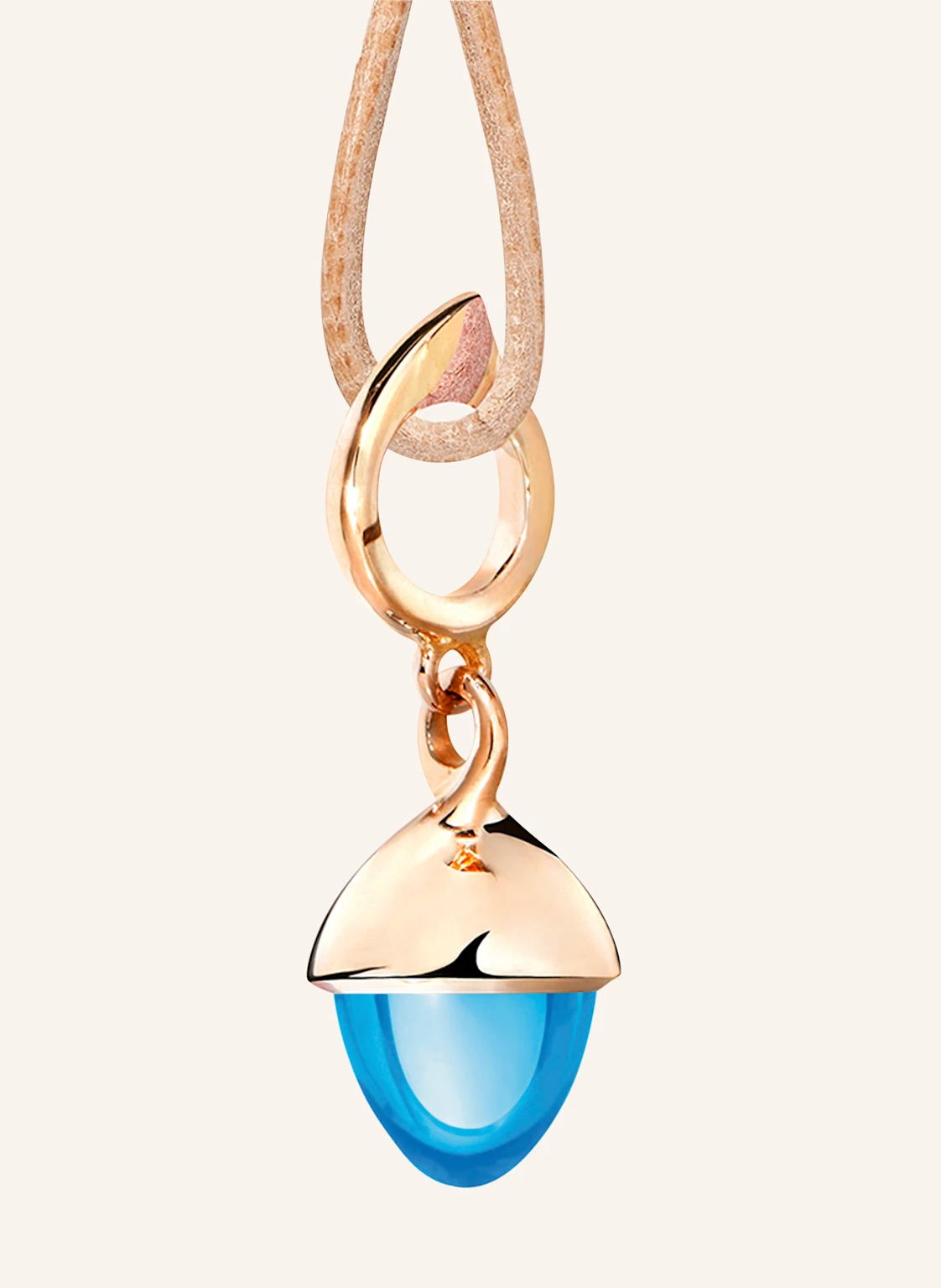 TAMARA COMOLLI Anhänger PENDANT MIKADO FLAMENCO SWISS TOPAZ aus 18 Karat Roségold mit Swiss Topas