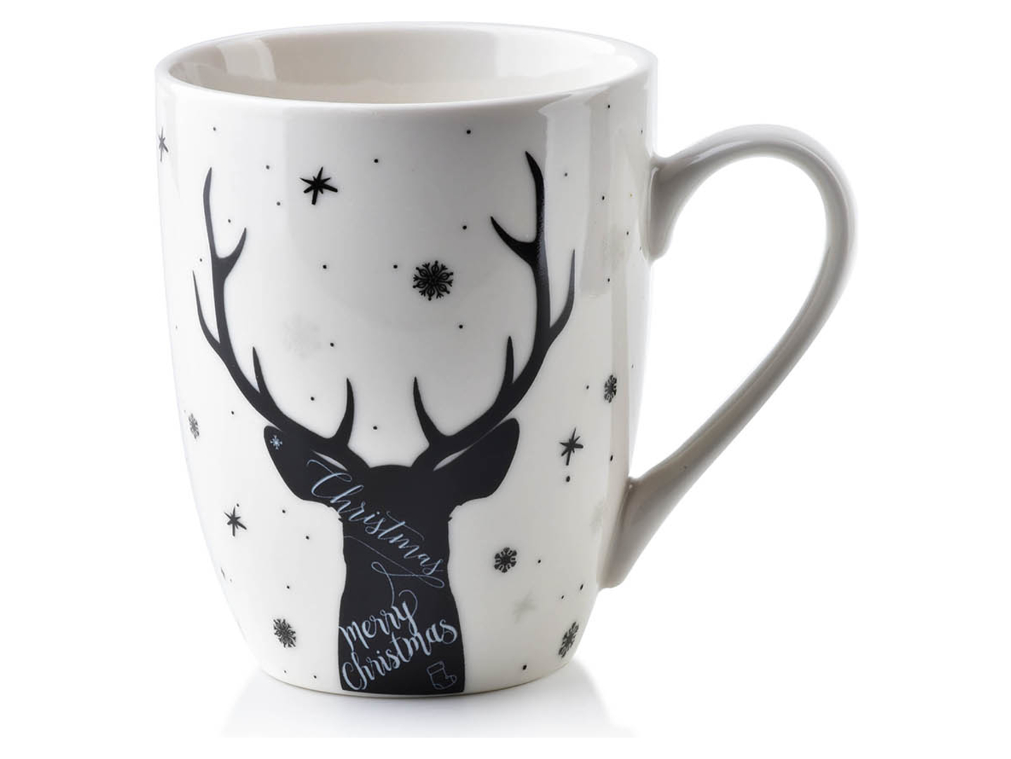 Kubek świąteczny Santa Lila 350ml biały
