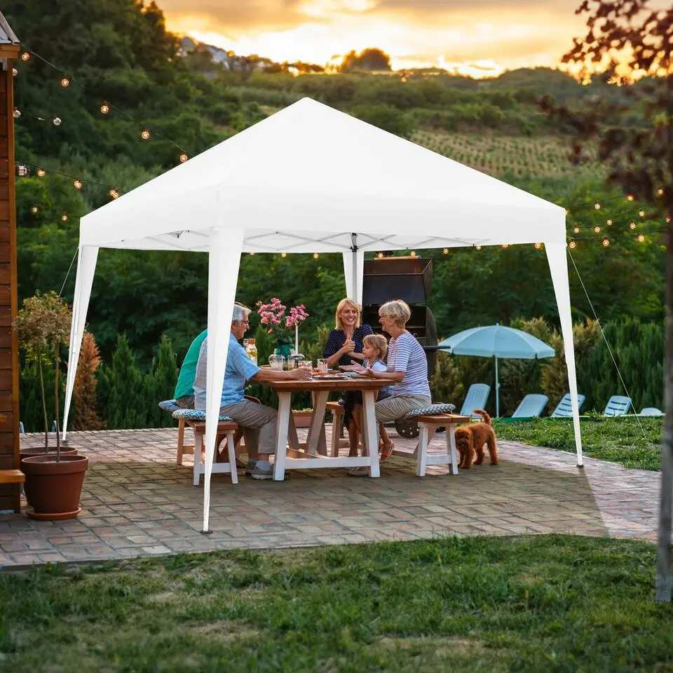 tectake Tuinpaviljoen Linosa opvouwbaar 3x3m, Wit