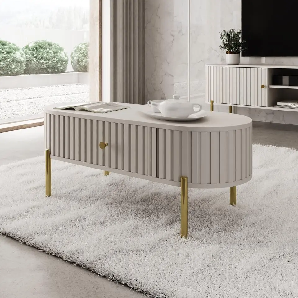 Meubella - Sorenna - Salontafel - Beige - 100x55x39 cm