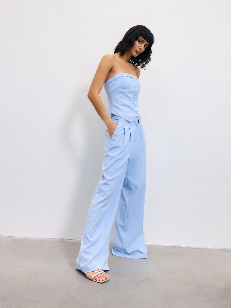 Suit Trousers With Viscose Blend