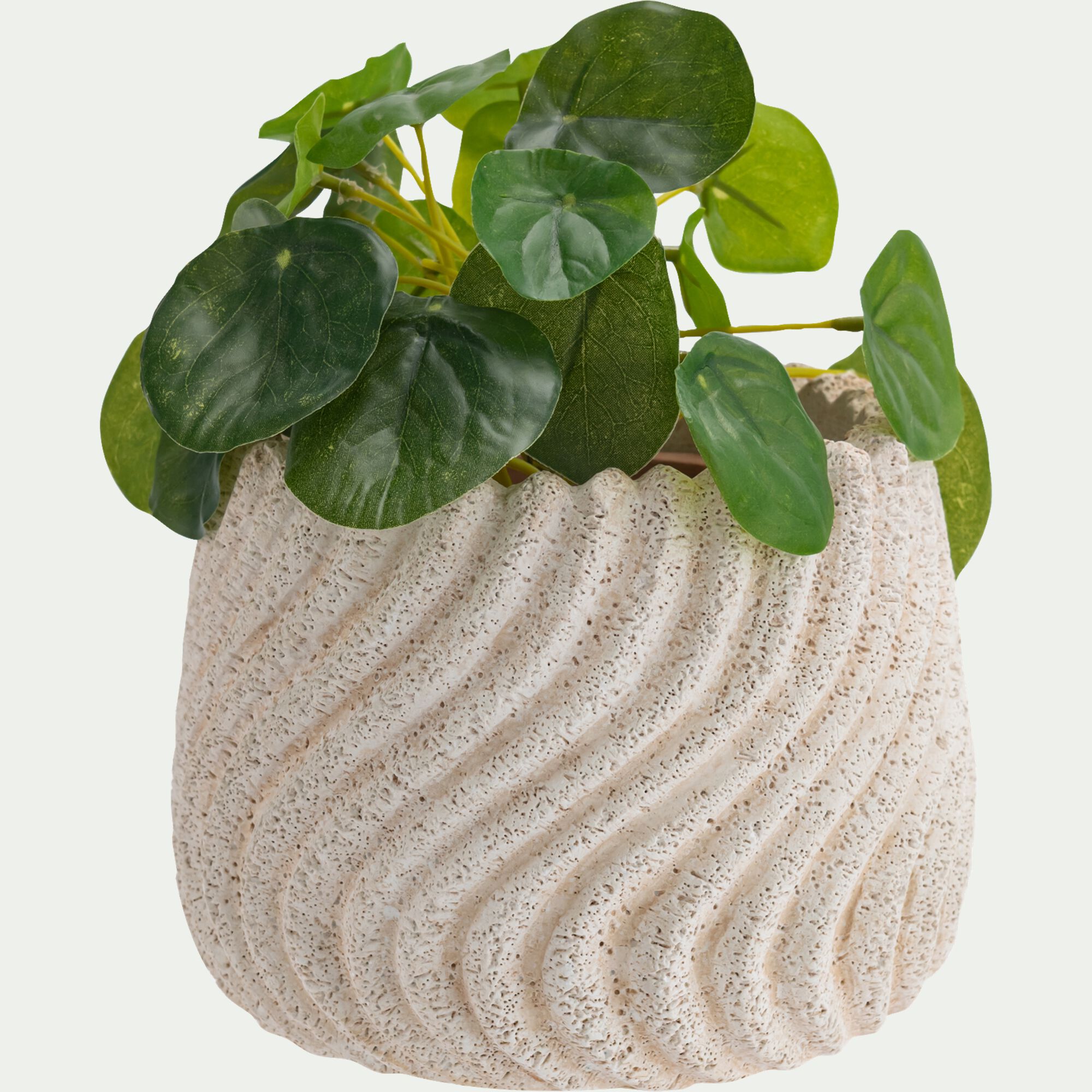TILIO - Cache-pot en ciment D13,5cm - beige