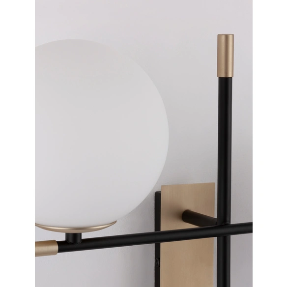 Wandleuchte »Git «, LED, 2-flammig, goldfarben/weiß/schwarz