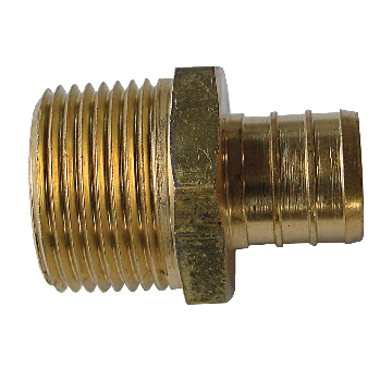 Waterline Solid Brass Male Pipe Adaptor for PEX Pipe, 1/2 x 1/2-in