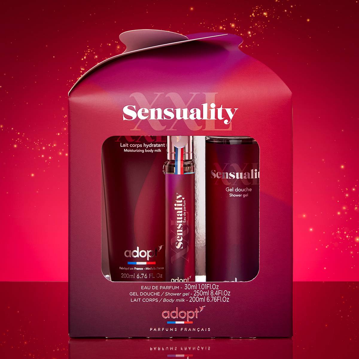 XXL SensualityCoffret eau de parfum 30 ml   gel douche 250 ml   lait corps 200 ml