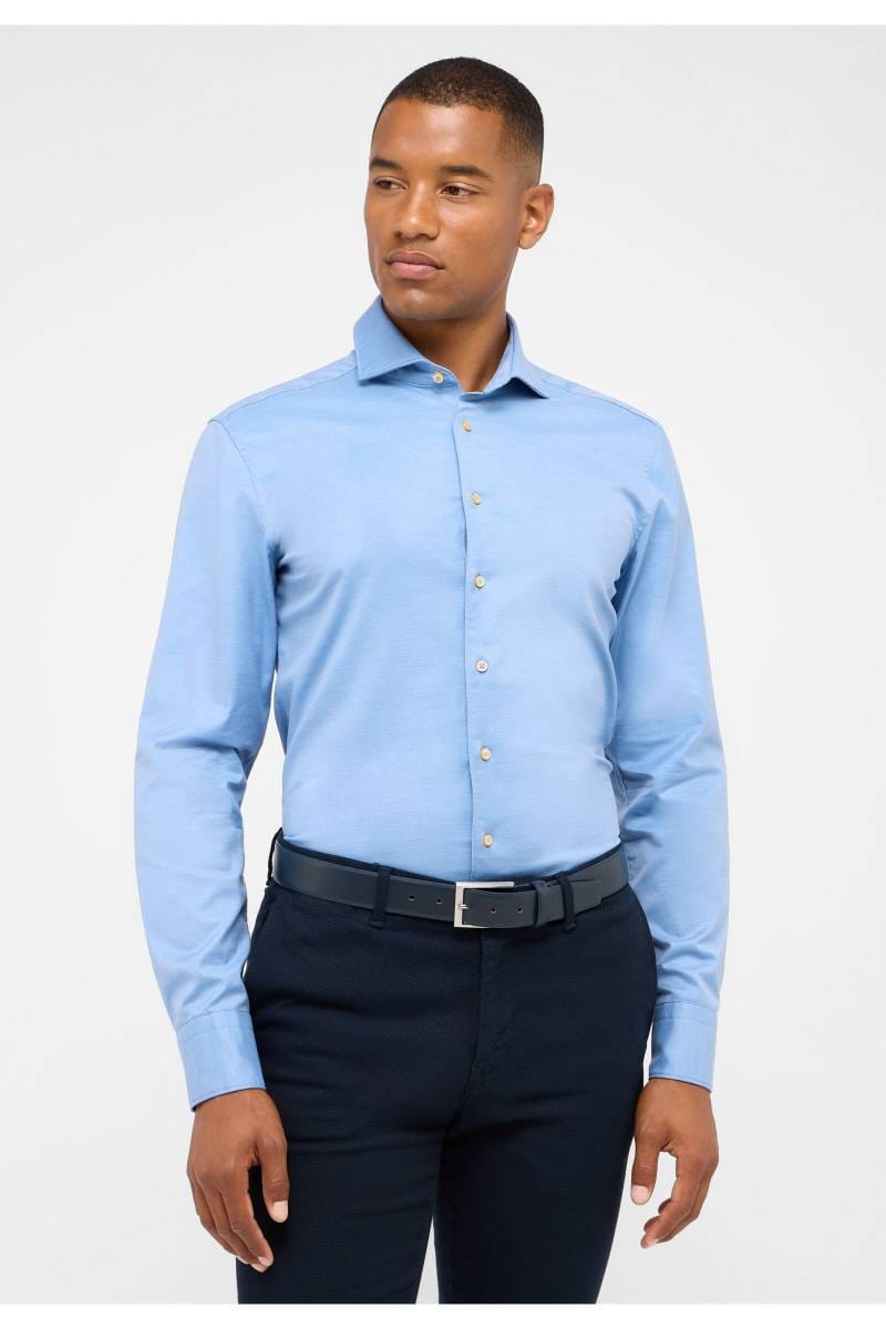 ETERNA 1863 Slim Fit Hemd blau, Einfarbig