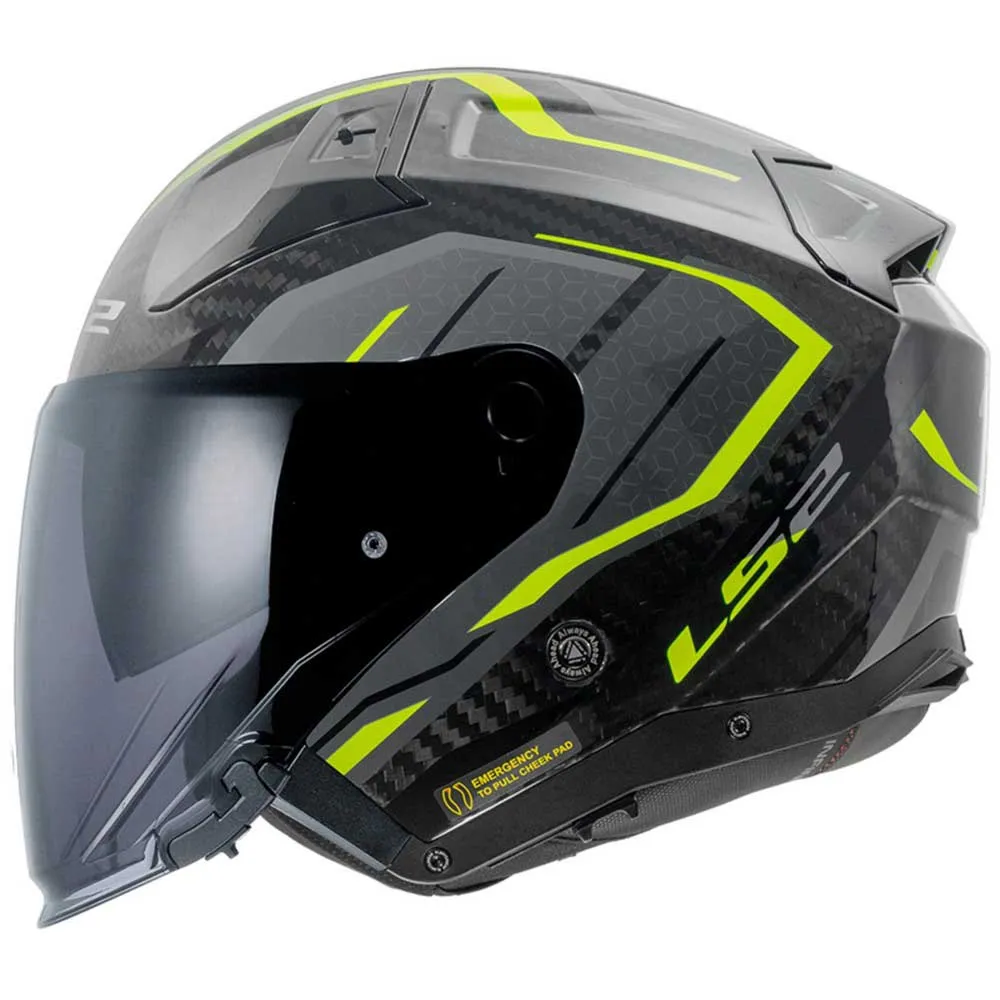 LS2 OF603 Infinity II Carbon Urus open face helmet